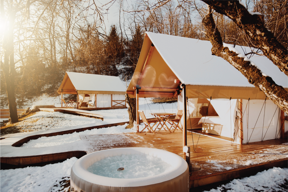 Winter fairy-tale at Chateau Ramšak Glamping Resort
