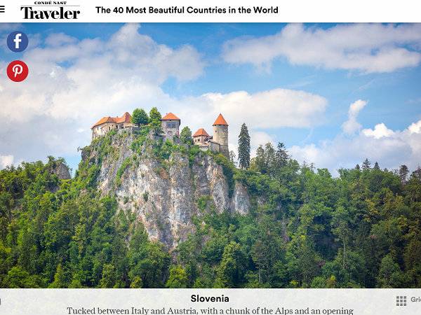 Condé Nast Traveller ranks Slovenia in the top 40 most beautiful countries in the world