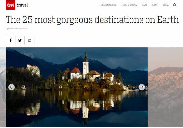 CNN Travel Bled uvrstil med najlepše kraje na svetu