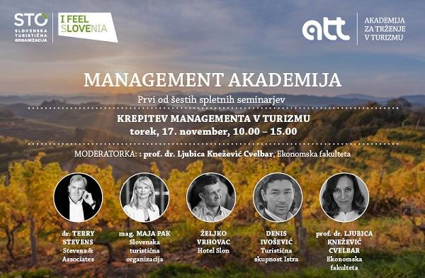Prvi spletni seminar Management akademije: Krepitev managementa v turizmu