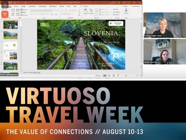 Slovenija predstavljena na virtualnem dogodku Virtuoso Travel Week