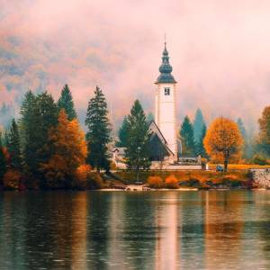 Can you smell Autumn dancing in the breeze? ⁠
⁠
Coloured in October - Lake Bohinj - the largest Slovenian permanent lake of glacial origin. ⁠
⁠
#ifeelsLOVEnia #mojaslovenija #lakebohinj ⁠
⁠
⁠Photo by @fesusrobert. ⁠
⁠
