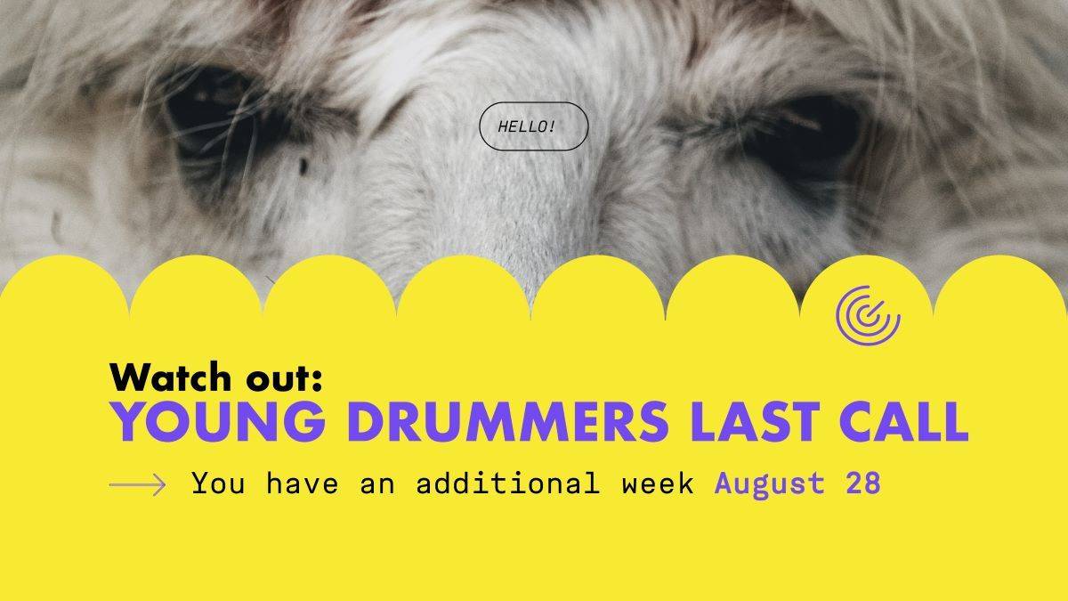 Ne spreglejte: Rok za prijavo na kreativni natečaj Young Drummers podaljšan do 28. avgusta