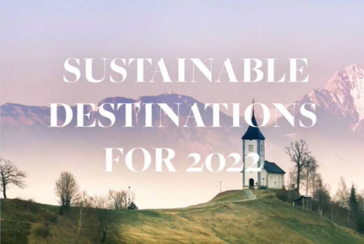 Promocija Slovenije v okviru Condé Nast Traveller kampanje Sustainanable destinations for 2022