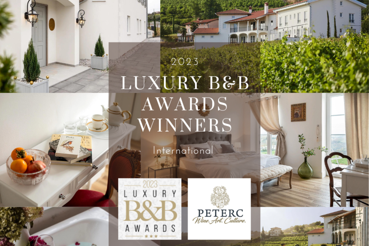 Slovenski bed and breakfast prejel mednarodno nagrado Luxury B&B Magazine