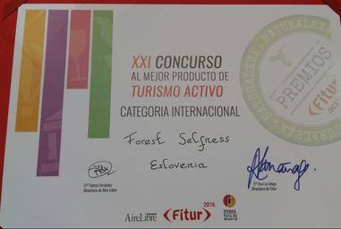 Gozdni Selfness na sejmu FITUR prejel nagrado za najboljši turistični produkt v kategoriji »International Nature«