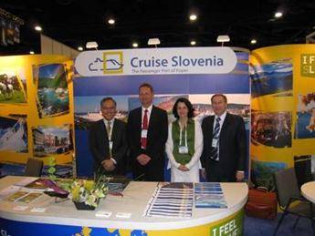 Slovenian stall at the largest cruise shipping convention in Miami
