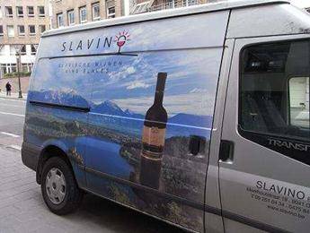 Photograph of Bled on Slovenian Wine Delivery Truck