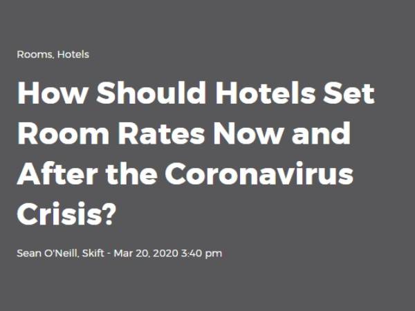 Kako naj hotelirji določajo cene sob zdaj in po krizi?